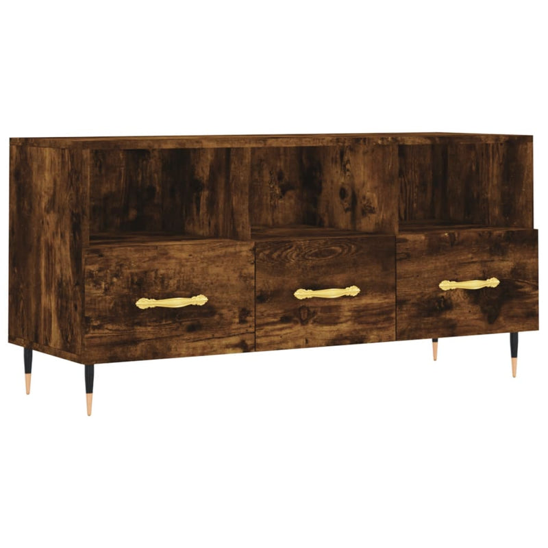 Tv-meubel 102x36x50 cm bewerkt hout gerookt eikenkleurig MeubelReus