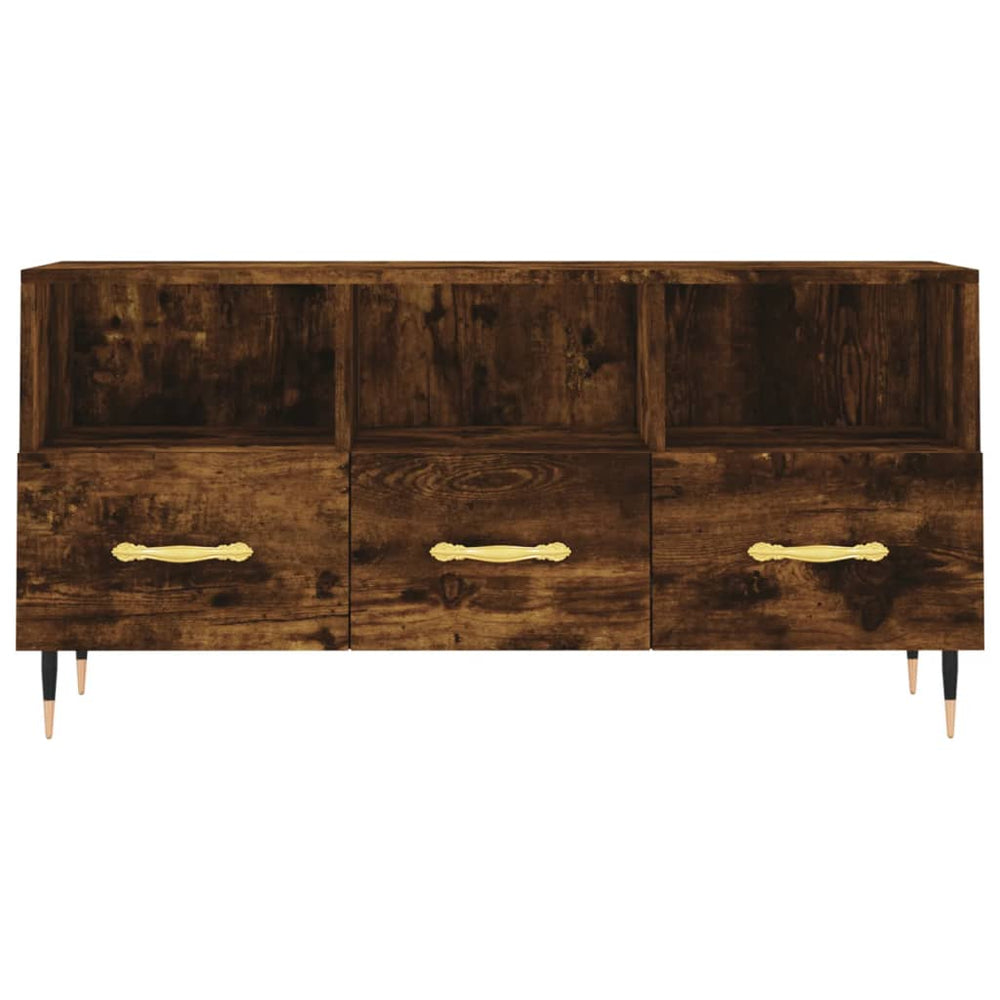 Tv-meubel 102x36x50 cm bewerkt hout gerookt eikenkleurig MeubelReus