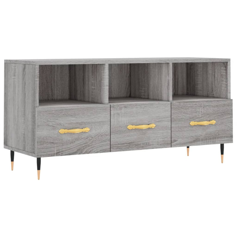 Tv-meubel 102x36x50 cm bewerkt hout grijs sonoma eikenkleurig MeubelReus