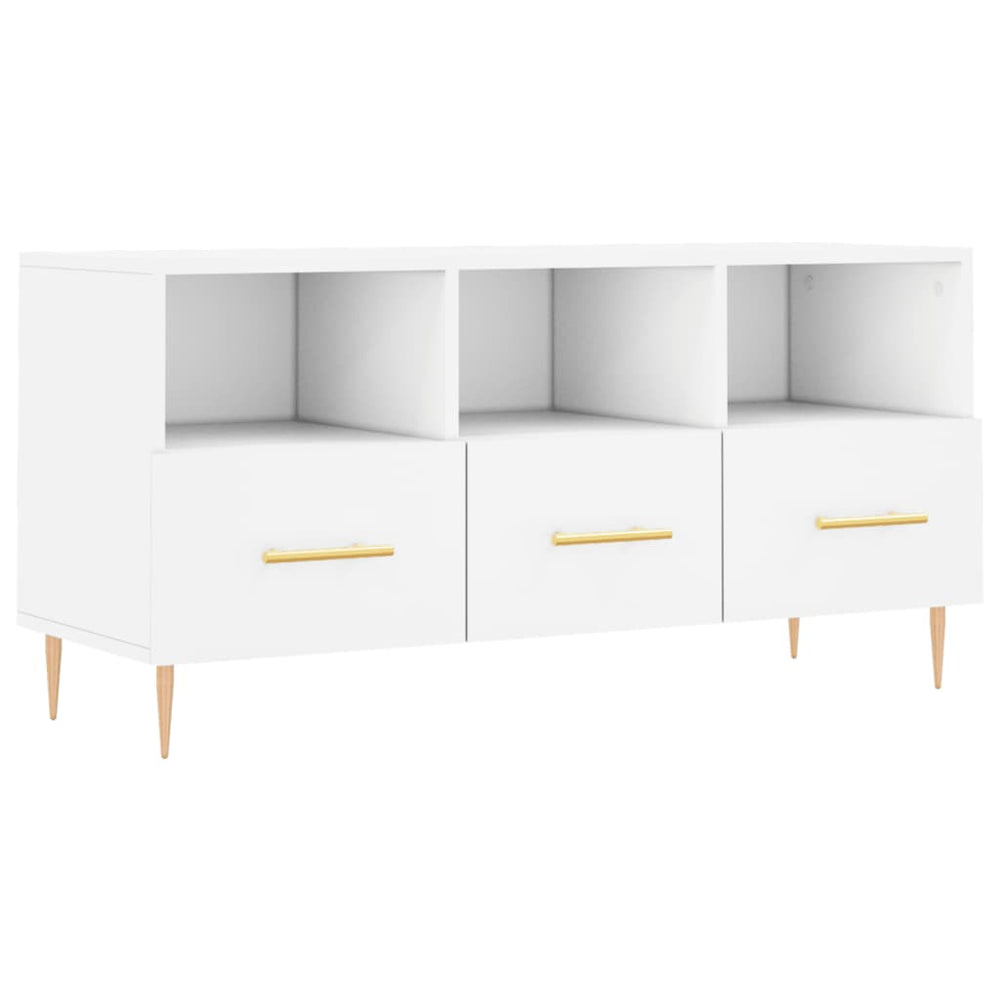 Tv-meubel 102x36x50 cm bewerkt hout wit MeubelReus