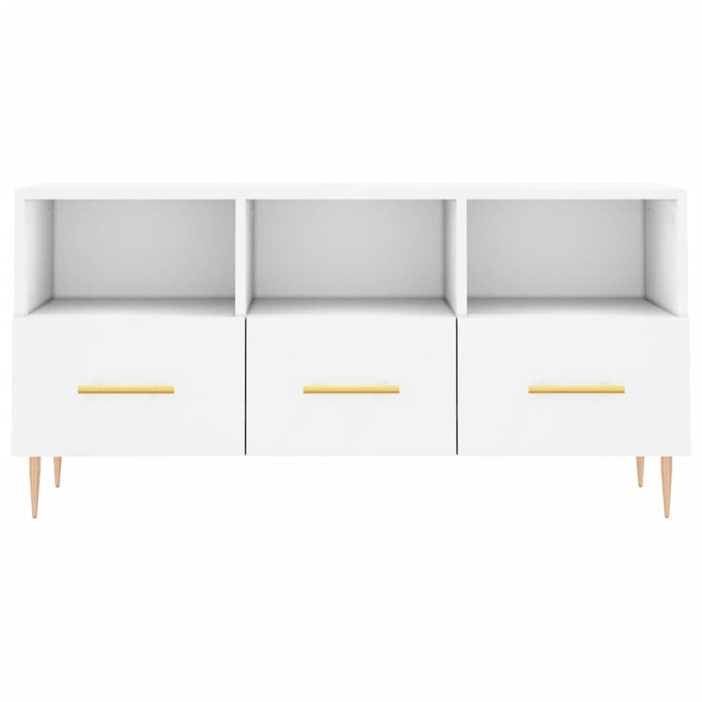 Tv-meubel 102x36x50 cm bewerkt hout wit MeubelReus