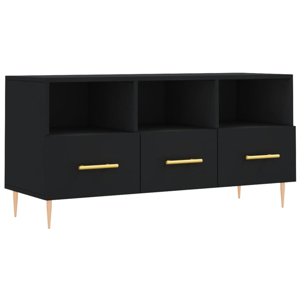 Tv-meubel 102x36x50 cm bewerkt hout zwart MeubelReus