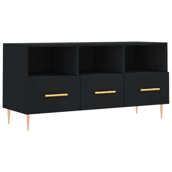 Tv-meubel 102x36x50 cm bewerkt hout zwart MeubelReus