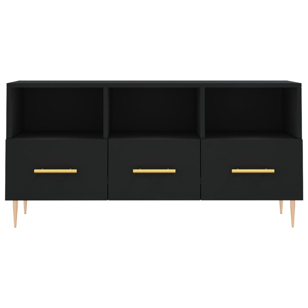 Tv-meubel 102x36x50 cm bewerkt hout zwart MeubelReus