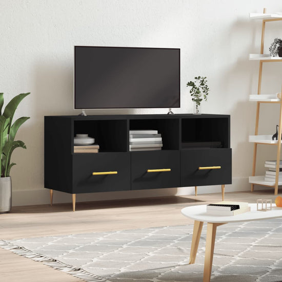 Tv-meubel 102x36x50 cm bewerkt hout zwart MeubelReus