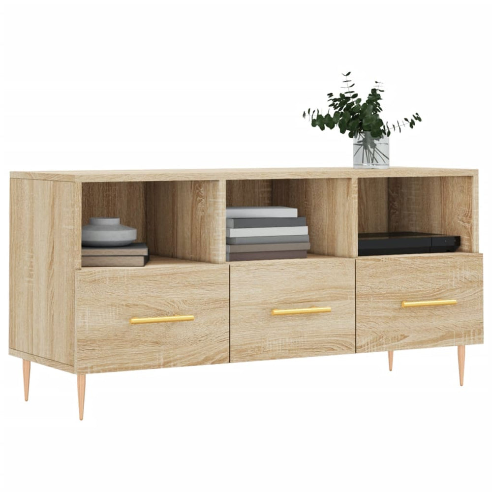 Tv-meubel 102x36x50 cm bewerkt hout sonoma eikenkleurig MeubelReus