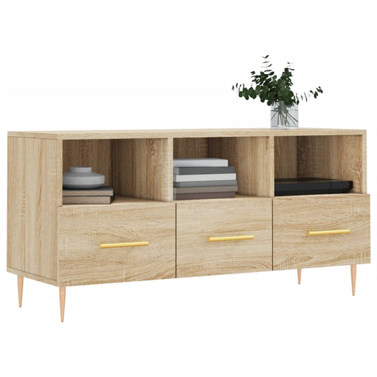 Tv-meubel 102x36x50 cm bewerkt hout sonoma eikenkleurig MeubelReus