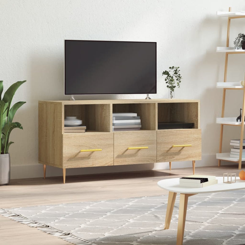 Tv-meubel 102x36x50 cm bewerkt hout sonoma eikenkleurig MeubelReus