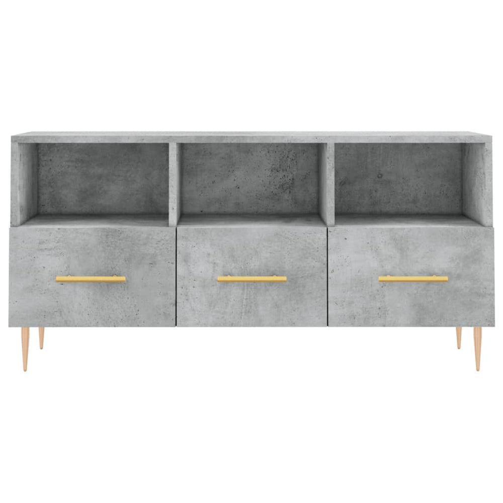 Tv-meubel 102x36x50 cm bewerkt hout betongrijs MeubelReus