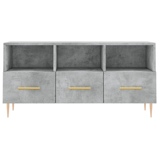 Tv-meubel 102x36x50 cm bewerkt hout betongrijs MeubelReus