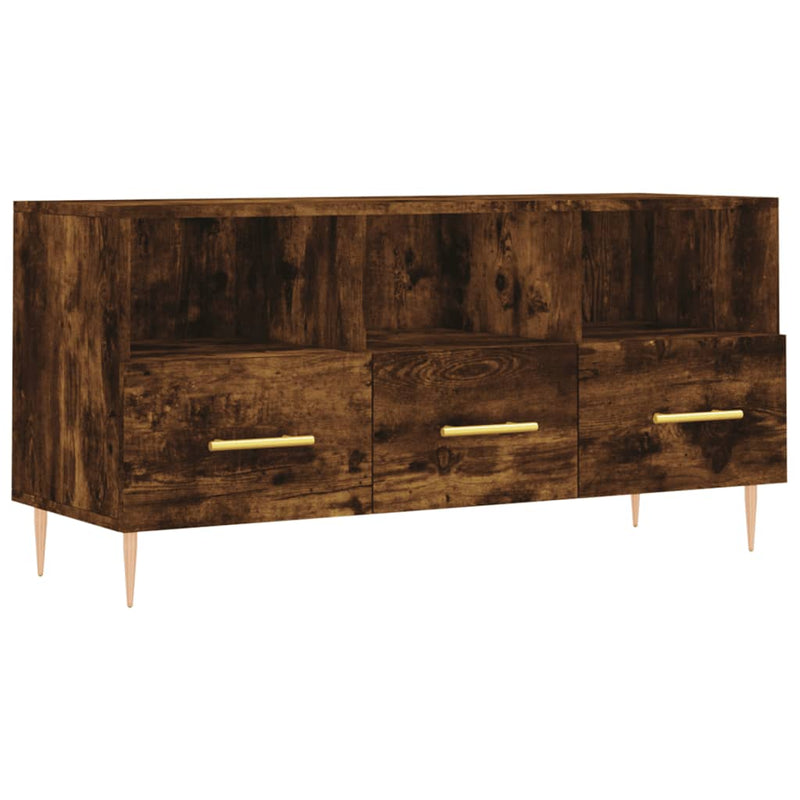 Tv-meubel 102x36x50 cm bewerkt hout gerookt eikenkleurig MeubelReus