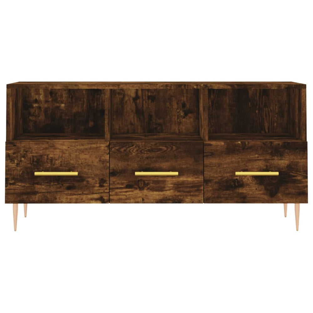 Tv-meubel 102x36x50 cm bewerkt hout gerookt eikenkleurig MeubelReus