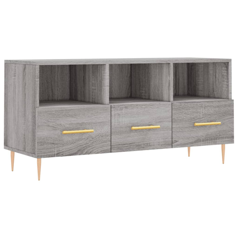 Tv-meubel 102x36x50 cm bewerkt hout grijs sonoma eikenkleurig MeubelReus