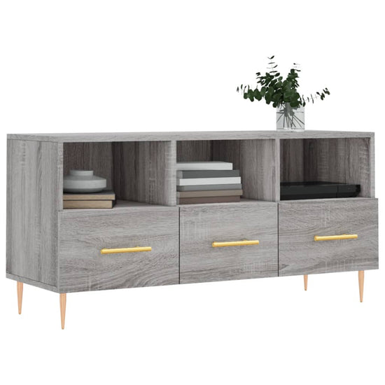 Tv-meubel 102x36x50 cm bewerkt hout grijs sonoma eikenkleurig MeubelReus