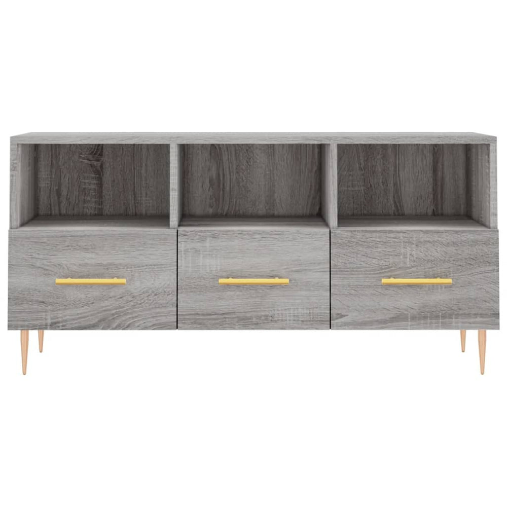Tv-meubel 102x36x50 cm bewerkt hout grijs sonoma eikenkleurig MeubelReus