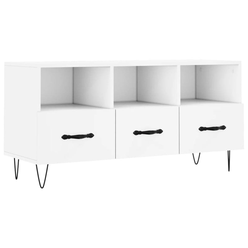 Tv-meubel 102x36x50 cm bewerkt hout wit MeubelReus