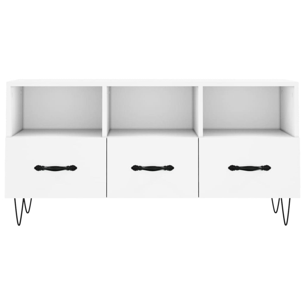 Tv-meubel 102x36x50 cm bewerkt hout wit MeubelReus