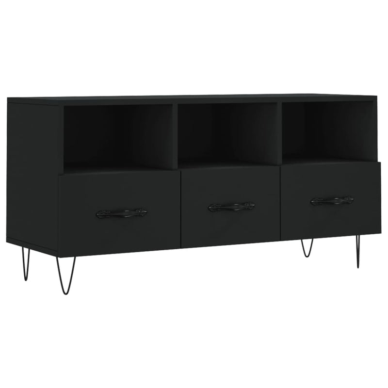 Tv-meubel 102x36x50 cm bewerkt hout zwart MeubelReus