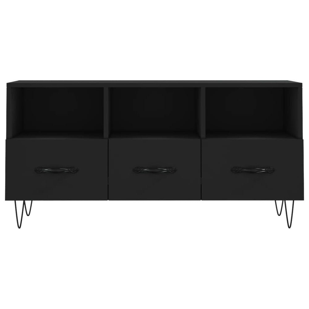 Tv-meubel 102x36x50 cm bewerkt hout zwart MeubelReus