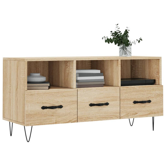 Tv-meubel 102x36x50 cm bewerkt hout sonoma eikenkleurig MeubelReus
