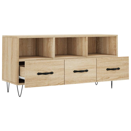 Tv-meubel 102x36x50 cm bewerkt hout sonoma eikenkleurig MeubelReus