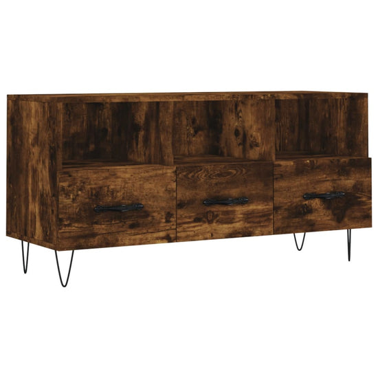 Tv-meubel 102x36x50 cm bewerkt hout gerookt eikenkleurig MeubelReus