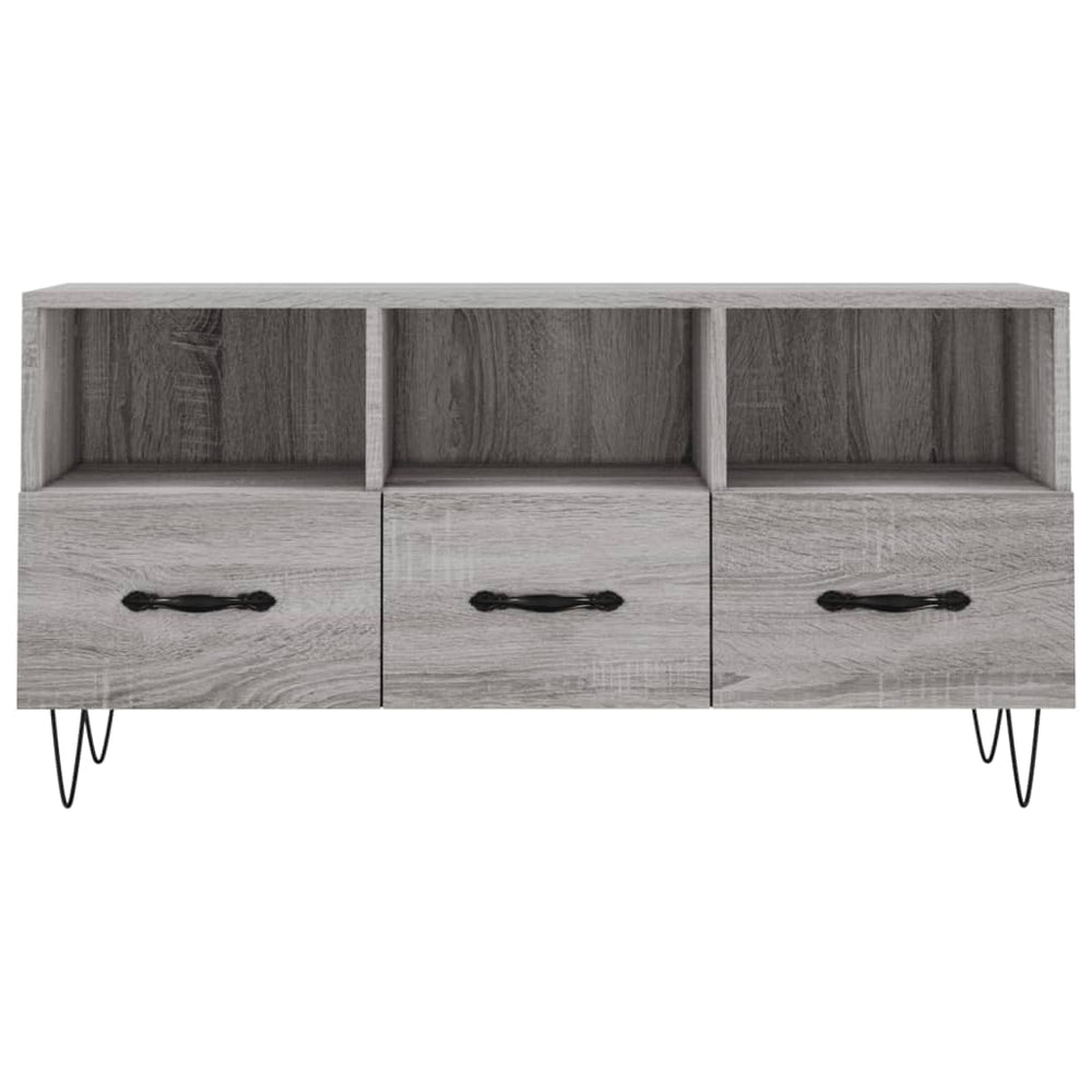 Tv-meubel 102x36x50 cm bewerkt hout grijs sonoma eikenkleurig MeubelReus