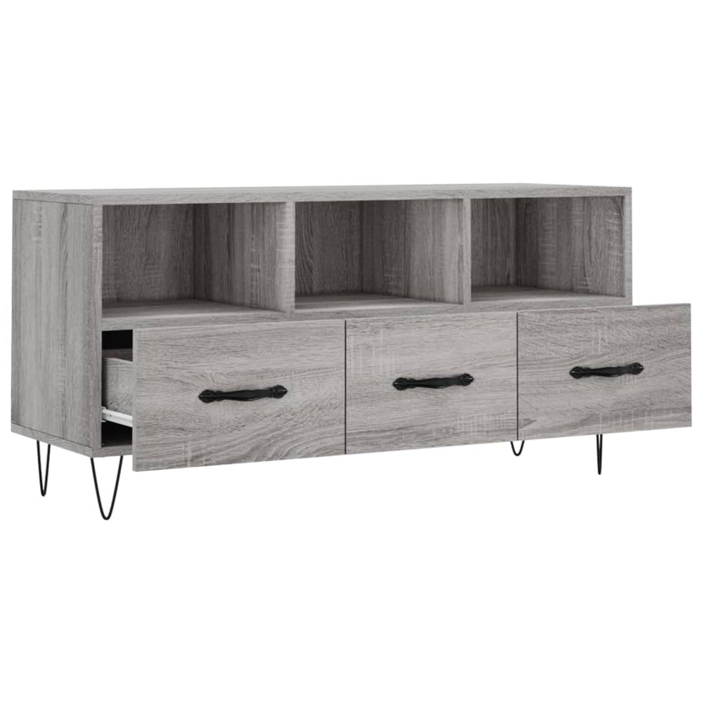 Tv-meubel 102x36x50 cm bewerkt hout grijs sonoma eikenkleurig MeubelReus