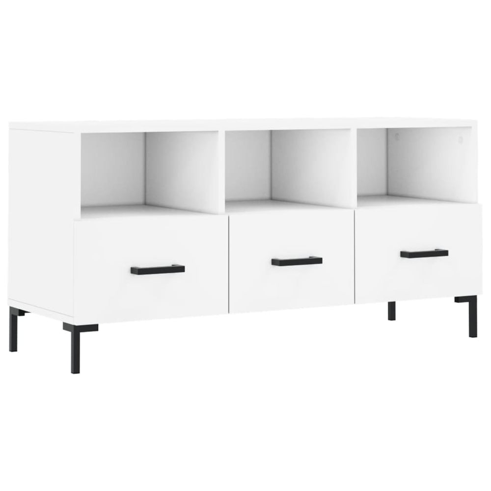Tv-meubel 102x36x50 cm bewerkt hout wit MeubelReus