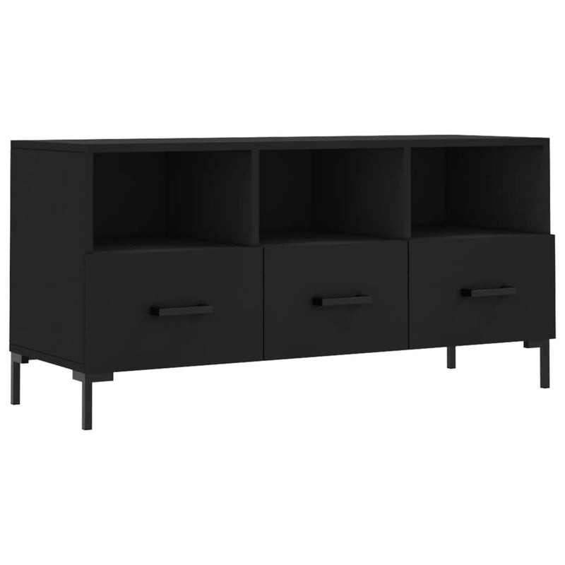 Tv-meubel 102x36x50 cm bewerkt hout zwart MeubelReus