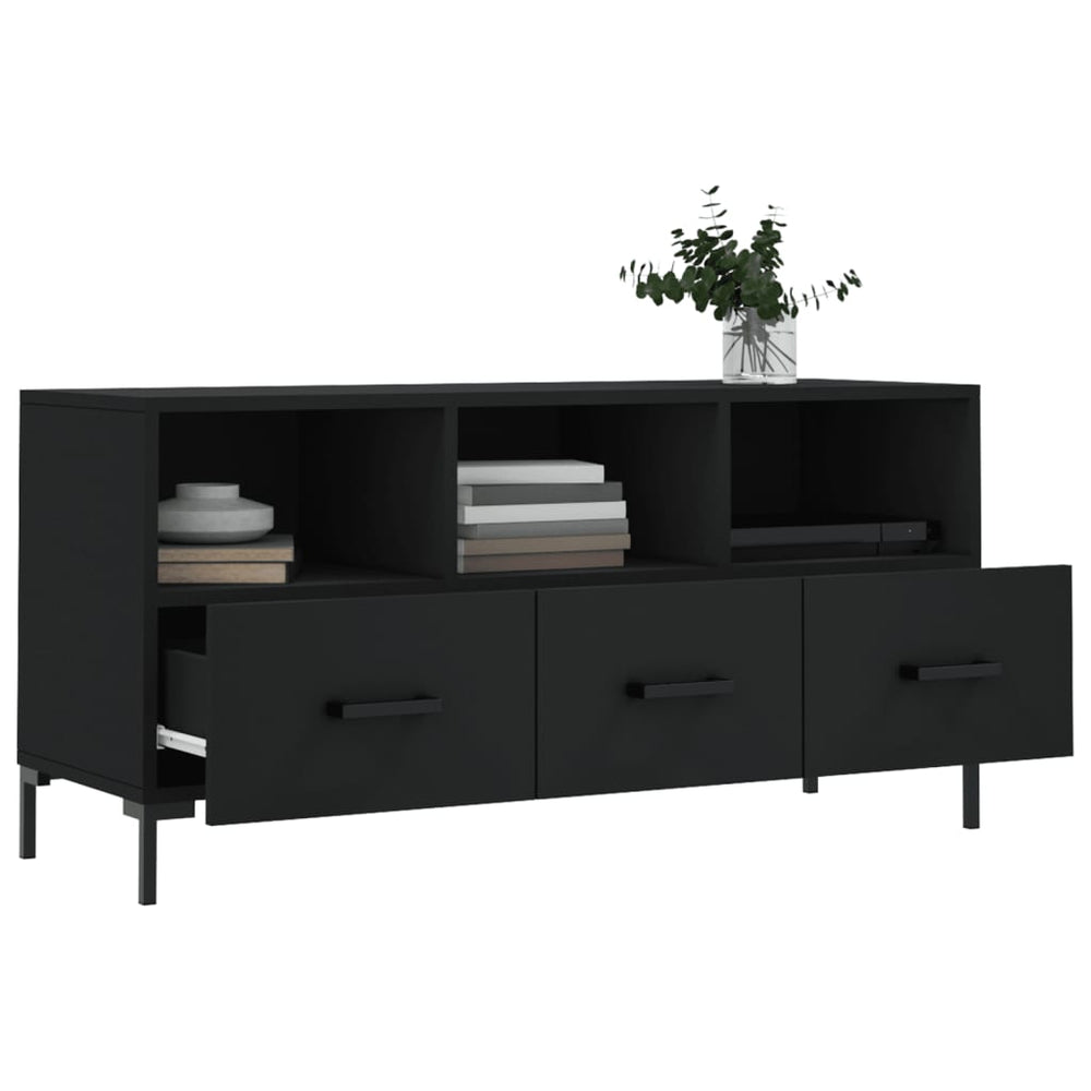 Tv-meubel 102x36x50 cm bewerkt hout zwart MeubelReus