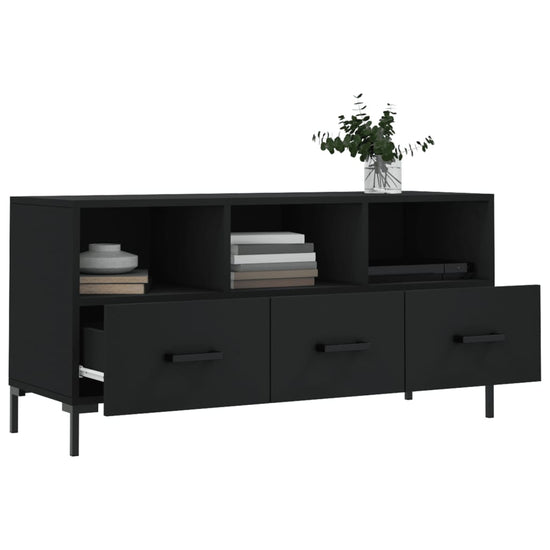 Tv-meubel 102x36x50 cm bewerkt hout zwart MeubelReus