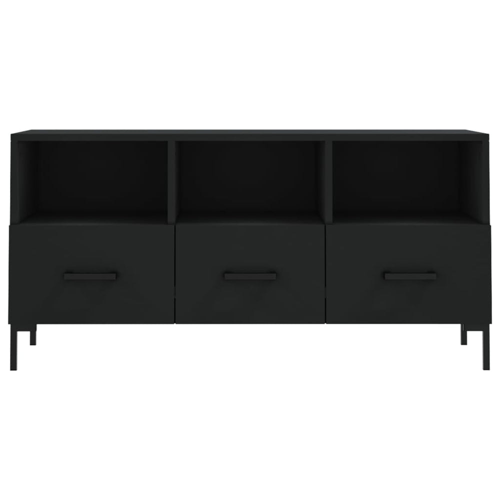 Tv-meubel 102x36x50 cm bewerkt hout zwart MeubelReus