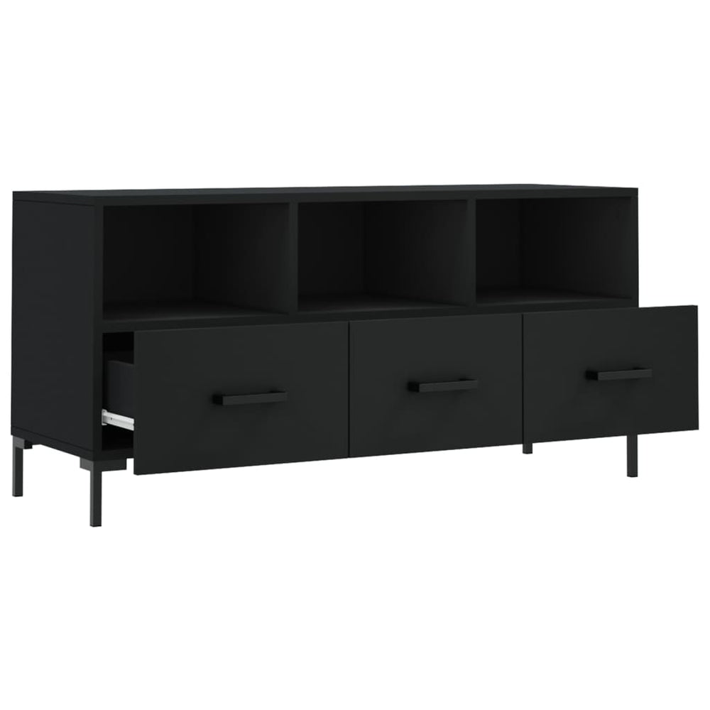 Tv-meubel 102x36x50 cm bewerkt hout zwart MeubelReus