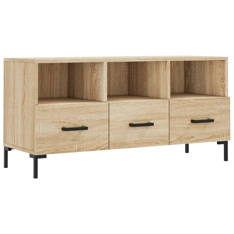 Tv-meubel 102x36x50 cm bewerkt hout sonoma eikenkleurig MeubelReus