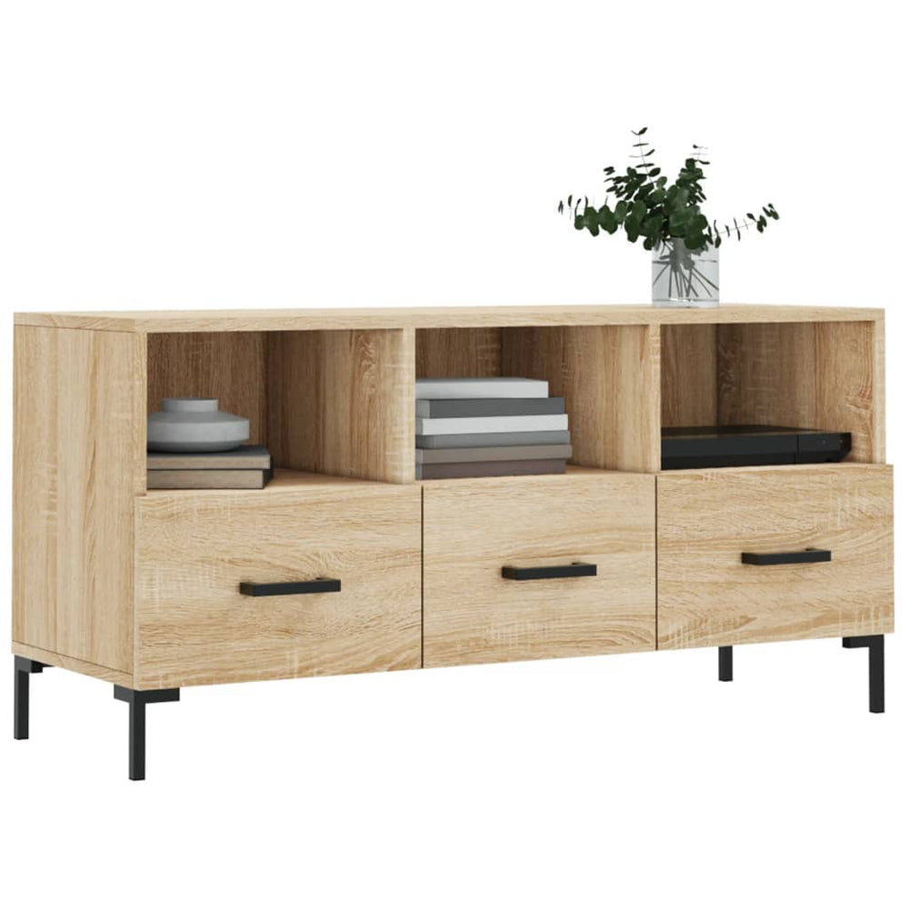 Tv-meubel 102x36x50 cm bewerkt hout sonoma eikenkleurig MeubelReus