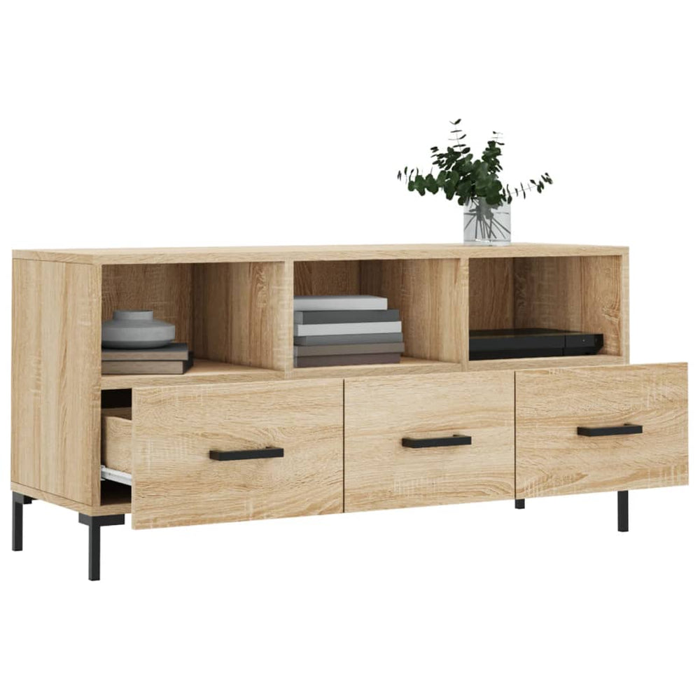 Tv-meubel 102x36x50 cm bewerkt hout sonoma eikenkleurig MeubelReus