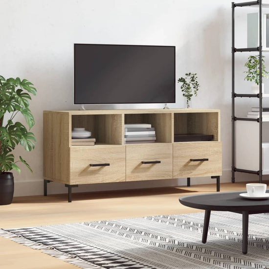 Tv-meubel 102x36x50 cm bewerkt hout sonoma eikenkleurig MeubelReus