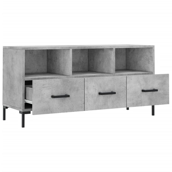 Tv-meubel 102x36x50 cm bewerkt hout betongrijs MeubelReus