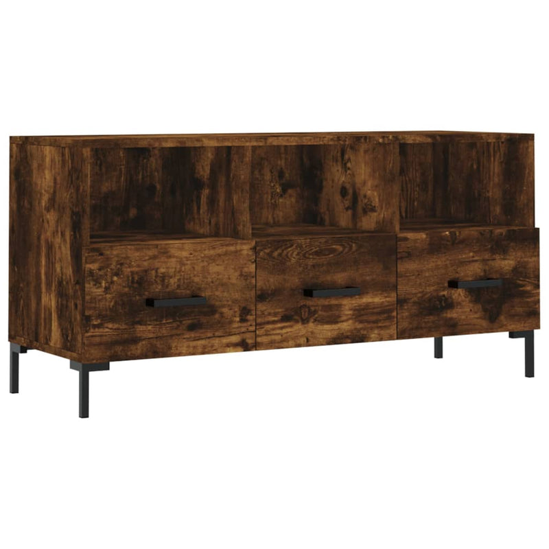 Tv-meubel 102x36x50 cm bewerkt hout gerookt eikenkleurig MeubelReus