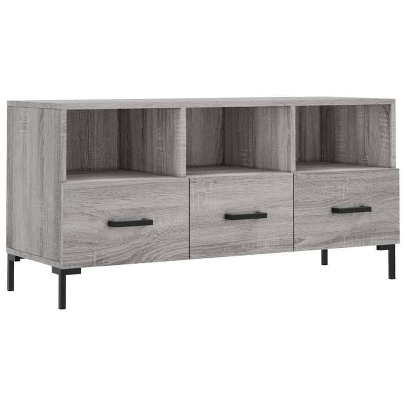 Tv-meubel 102x36x50 cm bewerkt hout grijs sonoma eikenkleurig MeubelReus