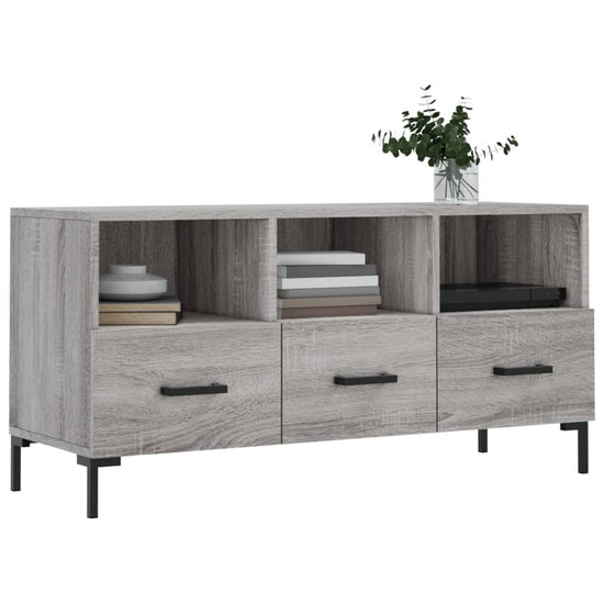 Tv-meubel 102x36x50 cm bewerkt hout grijs sonoma eikenkleurig MeubelReus