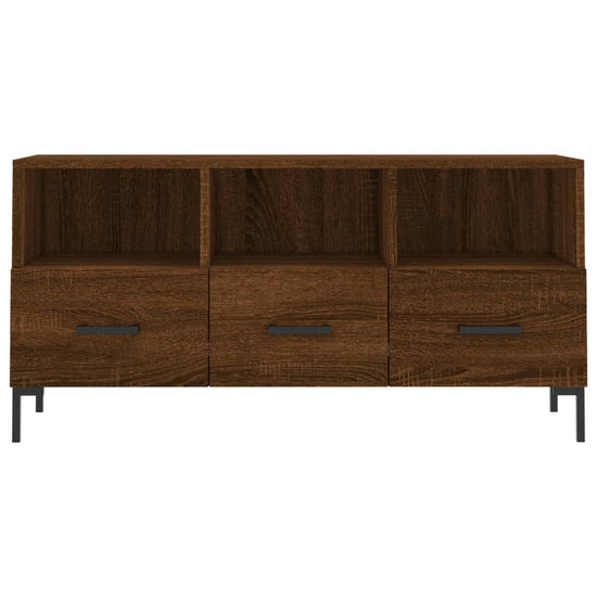 Tv-meubel 102x36x50 cm bewerkt hout bruin eikenkleur MeubelReus