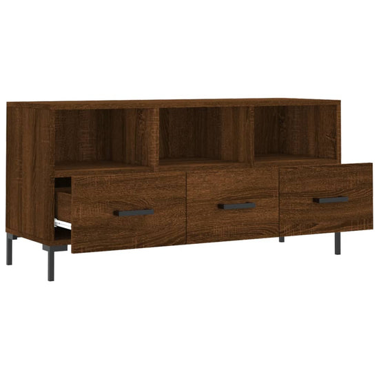 Tv-meubel 102x36x50 cm bewerkt hout bruin eikenkleur MeubelReus