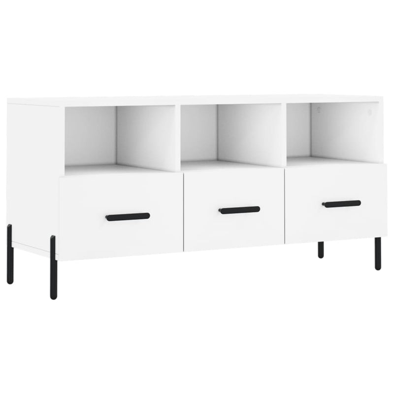 Tv-meubel 102x36x50 cm bewerkt hout wit MeubelReus