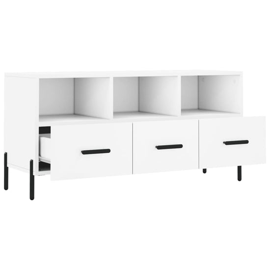 Tv-meubel 102x36x50 cm bewerkt hout wit MeubelReus