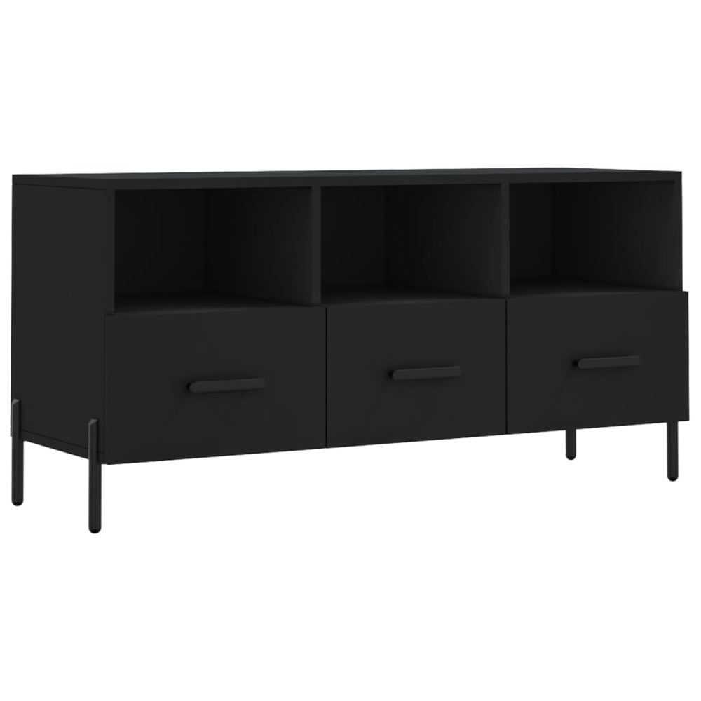 Tv-meubel 102x36x50 cm bewerkt hout zwart MeubelReus