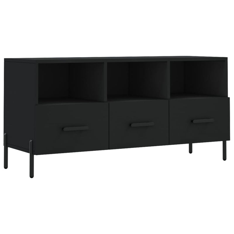 Tv-meubel 102x36x50 cm bewerkt hout zwart MeubelReus