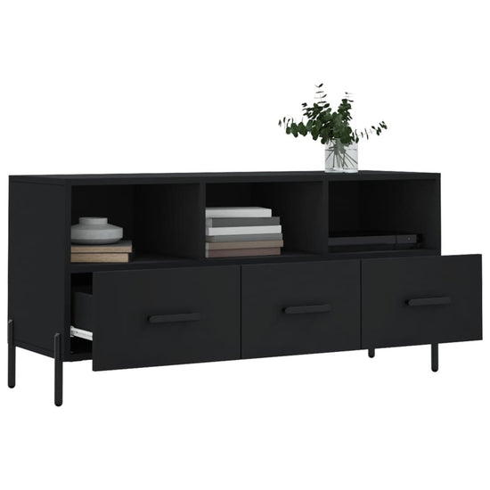 Tv-meubel 102x36x50 cm bewerkt hout zwart MeubelReus