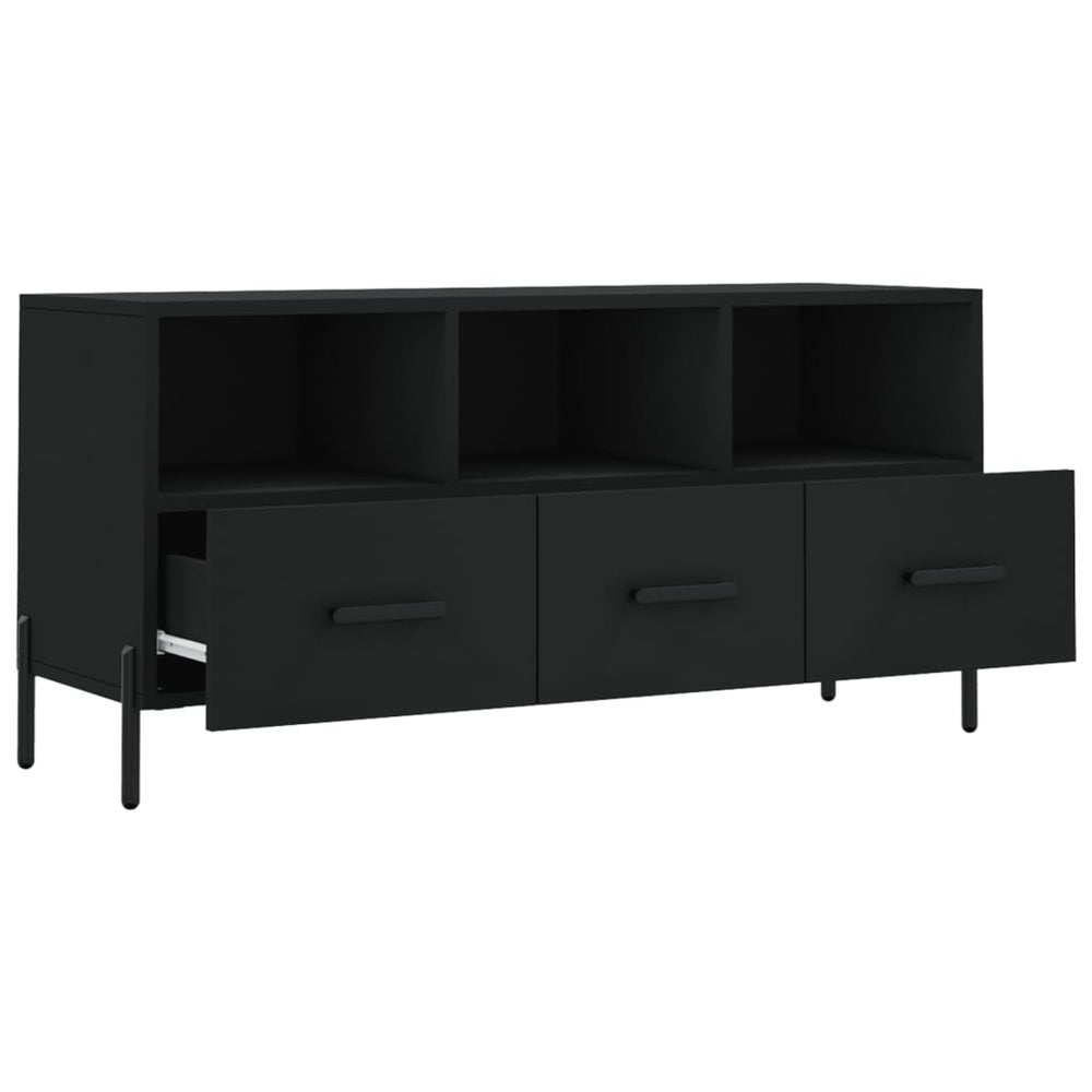 Tv-meubel 102x36x50 cm bewerkt hout zwart MeubelReus